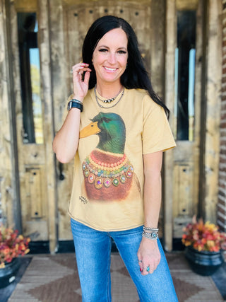 Mallard Bejeweled Duck Graphic Tee-Graphic Tees-Bohemian Cowgirl-Motis & Co Boutique, Women's Fashion Boutique in Carthage, Missouri