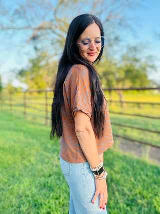 EZ Breezy Zebra Burnout Top-Short Sleeves-2 Fly-Motis & Co Boutique, Women's Fashion Boutique in Carthage, Missouri