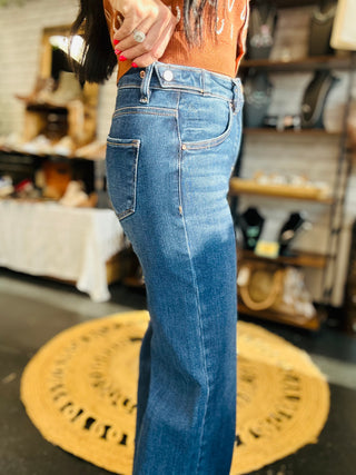 Garth Tummy Control Wide Leg Jeans