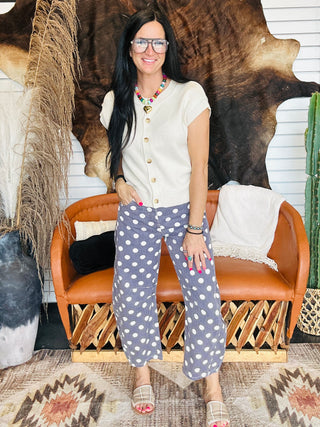 Hank Polka Dot Barrel Pants - Plum-Pants-ee: some-Motis & Co Boutique, Women's Fashion Boutique in Carthage, Missouri