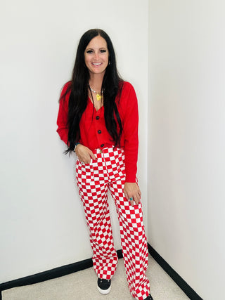 Button Front Cardigan Sweater in Red - Holly-Cardigans-Zenana-Motis & Co Boutique, Women's Fashion Boutique in Carthage, Missouri