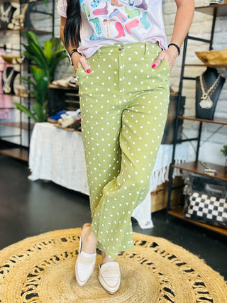 Dawson Cropped Polka Dot Pants-Pants-24th-Motis & Co Boutique, Women's Fashion Boutique in Carthage, Missouri