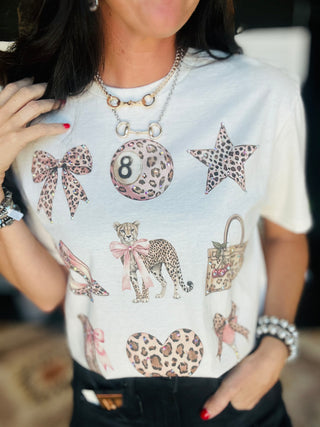 Leopard Eight Ball Graphic Tee-Graphic Tees-J Coons-Motis & Co Boutique, Women's Fashion Boutique in Carthage, Missouri