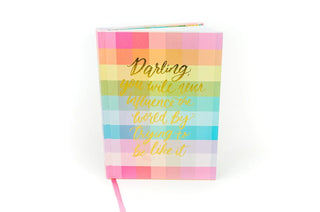 Darling Bright Checked Journal Notebook-Stationary-Taylor Elliott Designs-Motis & Co Boutique, Women's Fashion Boutique in Carthage, Missouri