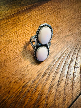 Marie Pink Opal Double Stone Ring-Rings-Motis & CO-Motis & Co Boutique, Women's Fashion Boutique in Carthage, Missouri