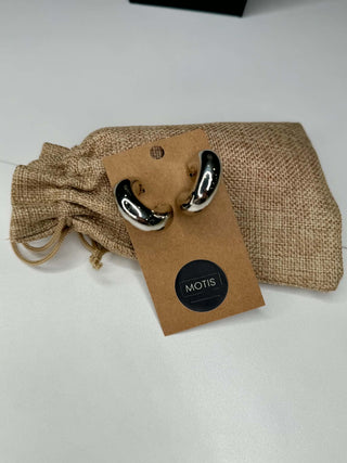 Smith Smooth Silver Hoop Earrings-Earrings-What's Hot-Motis & Co Boutique, Women's Fashion Boutique in Carthage, Missouri