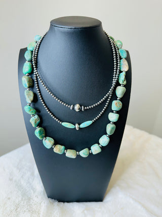 Flint Authentic Turquoise Nugget Necklace-Necklaces-Bijoux-Motis & Co Boutique, Women's Fashion Boutique in Carthage, Missouri