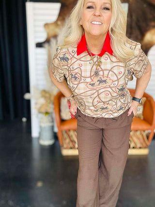 Red Rodeo Short Sleeve Top-Short Sleeves-2 Fly-Motis & Co Boutique, Women's Fashion Boutique in Carthage, Missouri