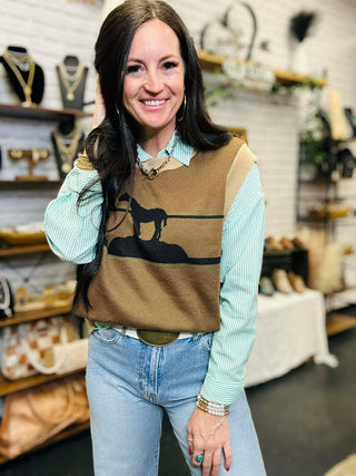 Vest in the West Sleeveless Sweater Vest-Sweaters-2 Fly-Motis & Co Boutique, Women's Fashion Boutique in Carthage, Missouri