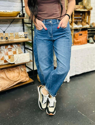 Ben Cropped Barrel Jeans-Jeans-Zenana-Motis & Co Boutique, Women's Fashion Boutique in Carthage, Missouri