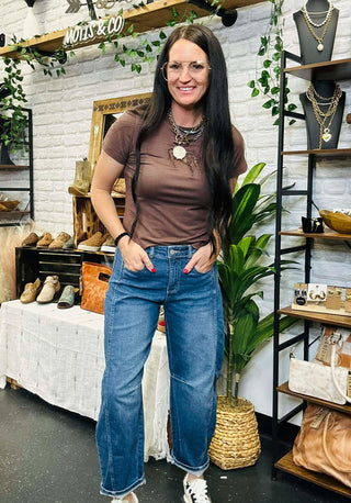 Ben Cropped Barrel Jeans-Jeans-Zenana-Motis & Co Boutique, Women's Fashion Boutique in Carthage, Missouri