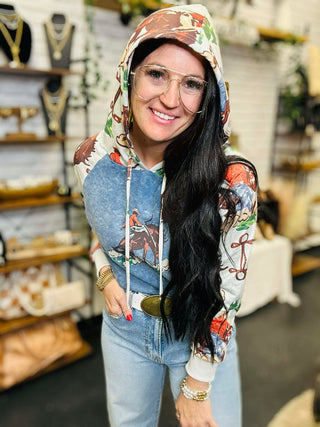 Vintage Ranch Western Hoodie-graphic Sweatshirt-2 Fly-Motis & Co Boutique, Women's Fashion Boutique in Carthage, Missouri