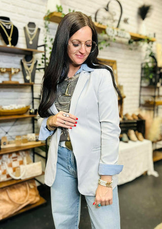 Ruth Classic Open Front Blazer-Blazers-Zenana-Motis & Co Boutique, Women's Fashion Boutique in Carthage, Missouri