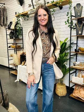 Western Short Sleeve Leopard Pearl Snap Blouse-Short Sleeves-2 Fly-Motis & Co Boutique, Women's Fashion Boutique in Carthage, Missouri