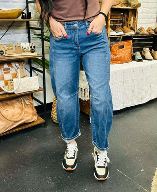 Ben Cropped Barrel Jeans-Jeans-Zenana-Motis & Co Boutique, Women's Fashion Boutique in Carthage, Missouri