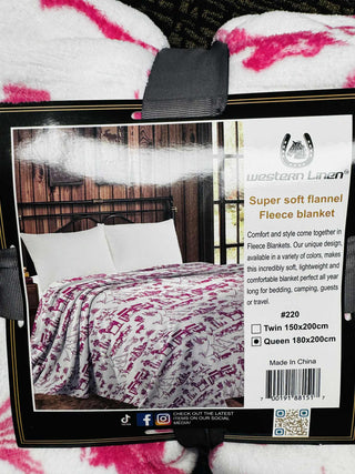 Twin Thick & Soft Western Fleece Blanket-Blankets-Western Linen-Motis & Co Boutique, Women's Fashion Boutique in Carthage, Missouri