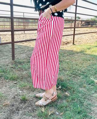 Jace Red Striped Wide Leg Pants-Pants-Urban Daizy-Motis & Co Boutique, Women's Fashion Boutique in Carthage, Missouri