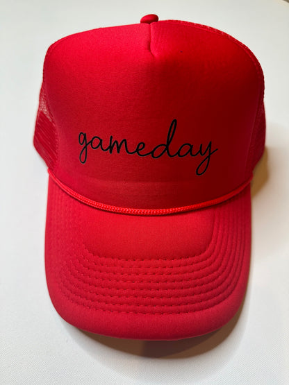 Game Day Mesh Back Trucker Cap-Ball Caps-Turquoise Haven-Motis & Co Boutique, Women's Fashion Boutique in Carthage, Missouri