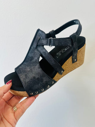 Corkey's Black Seltzer Wedges-Mules-Agave Sky-Motis & Co Boutique, Women's Fashion Boutique in Carthage, Missouri