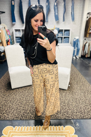 Blake Western Print Wide Leg Pants-Pants-Turquoise Haven-Motis & Co Boutique, Women's Fashion Boutique in Carthage, Missouri