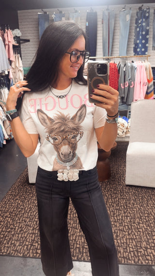Bougie Donkey Short Sleeve Graphic Tee-Graphic Tees-J Coons-Motis & Co Boutique, Women's Fashion Boutique in Carthage, Missouri