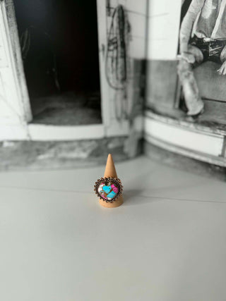 Bisbee Copper and Cotton Candy Turquoise Ring-Rings-Mesa-Motis & Co Boutique, Women's Fashion Boutique in Carthage, Missouri