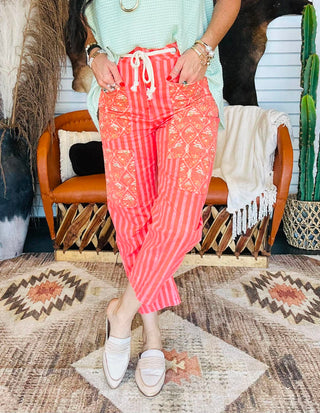 Silas Striped Wide Leg Western Pants-Pants-Howdy Hanny-Motis & Co Boutique, Women's Fashion Boutique in Carthage, Missouri