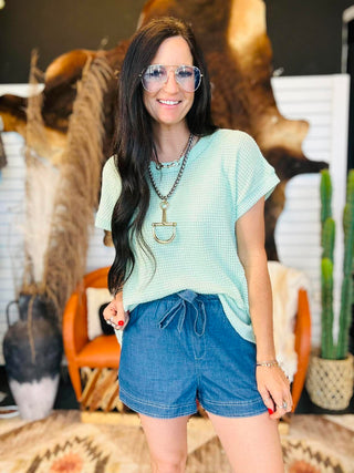 Gwen Crochet Knit Short Sleeve Top