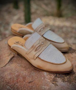 Whitney Tow Tone Western Mule - Agave Sky-Mules-Agave Sky-Motis & Co Boutique, Women's Fashion Boutique in Carthage, Missouri
