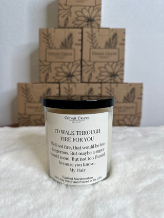 I'd Walk through Fire For You Candle-Candles-Cedar Crate-Motis & Co Boutique, Women's Fashion Boutique in Carthage, Missouri