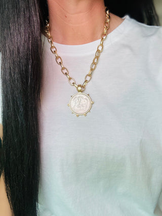 Belgium Horse Coin Necklace-Necklaces-VB&CO-Motis & Co Boutique, Women's Fashion Boutique in Carthage, Missouri