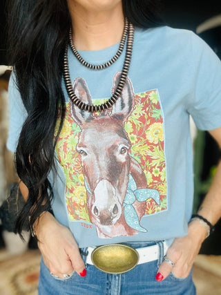 XOXO Bandana Donkey Western Boxy Tee-Graphic Tees-XOXO ART & Co-Motis & Co Boutique, Women's Fashion Boutique in Carthage, Missouri