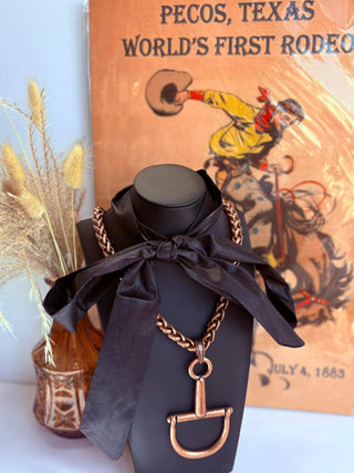 Buck Copper Horse Bit Necklace-Necklaces-Western Elite-Motis & Co Boutique, Women's Fashion Boutique in Carthage, Missouri
