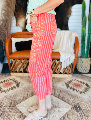Silas Striped Wide Leg Western Pants-Pants-Howdy Hanny-Motis & Co Boutique, Women's Fashion Boutique in Carthage, Missouri