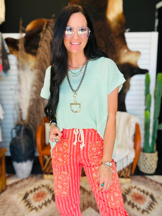 Silas Striped Wide Leg Western Pants-Pants-Howdy Hanny-Motis & Co Boutique, Women's Fashion Boutique in Carthage, Missouri