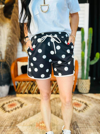 Posie Polka Dot Run Shorts-Shorts-sterling kreek-Motis & Co Boutique, Women's Fashion Boutique in Carthage, Missouri