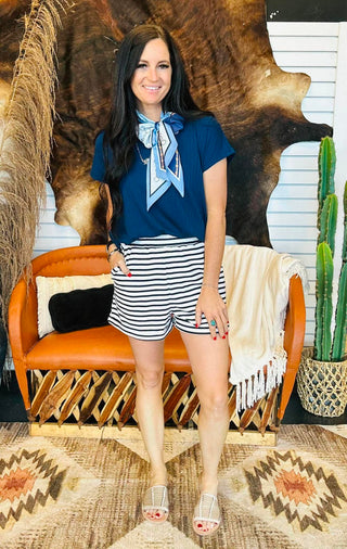 Ren Ribbed Short Sleeve Top