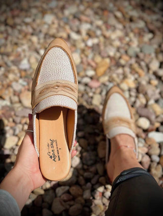 Whitney Tow Tone Western Mule - Agave Sky-Mules-Agave Sky-Motis & Co Boutique, Women's Fashion Boutique in Carthage, Missouri
