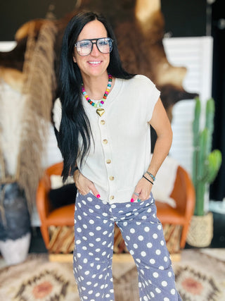 Hank Polka Dot Barrel Pants - Plum-Pants-ee: some-Motis & Co Boutique, Women's Fashion Boutique in Carthage, Missouri