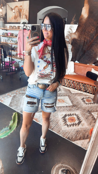 XOXO American Dream Western Boxy Tee-Graphic Tees-XOXO ART & Co-Motis & Co Boutique, Women's Fashion Boutique in Carthage, Missouri