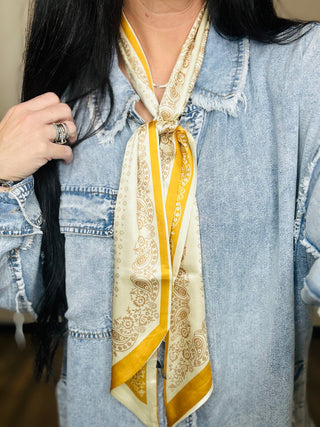 Gunter Double Paisley Twilly Scarf-Scarf-Western Elite-Motis & Co Boutique, Women's Fashion Boutique in Carthage, Missouri