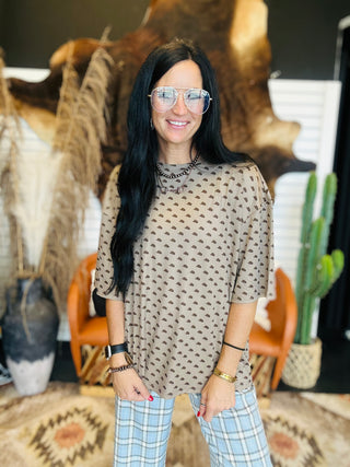 Howdy Dotty Knit Top-Short Sleeves-2 Fly-Motis & Co Boutique, Women's Fashion Boutique in Carthage, Missouri