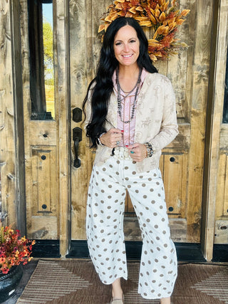 Andie Western Cowboy Print Cardigan