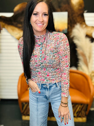 Sunday Morning Bloom Mesh Top