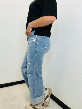 Bryant Wide Leg Tummy Control Jeans-Jeans-Judy Blue-Motis & Co Boutique, Women's Fashion Boutique in Carthage, Missouri