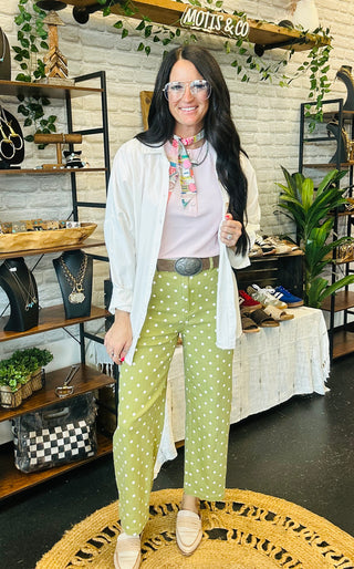 Dawson Cropped Polka Dot Pants-Pants-24th-Motis & Co Boutique, Women's Fashion Boutique in Carthage, Missouri