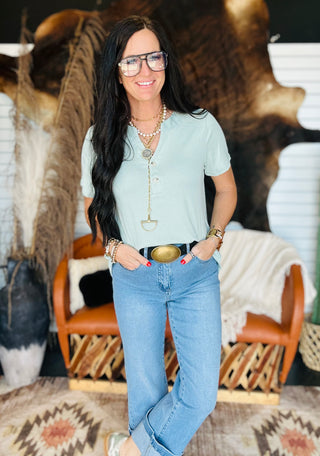 Tegan Boyfriend Ribbed Top-Short Sleeves-Dear Scarlett-Motis & Co Boutique, Women's Fashion Boutique in Carthage, Missouri