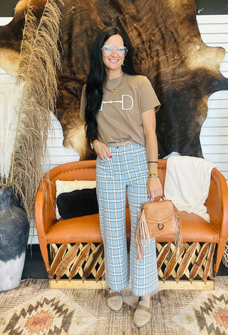 Aden Blue Plaid Cropped Pants-Pants-ee: some-Motis & Co Boutique, Women's Fashion Boutique in Carthage, Missouri