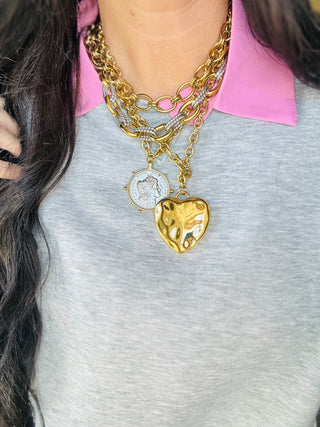 Margo Gold & Silver Link Necklace-Necklaces-ChanSutt-Motis & Co Boutique, Women's Fashion Boutique in Carthage, Missouri