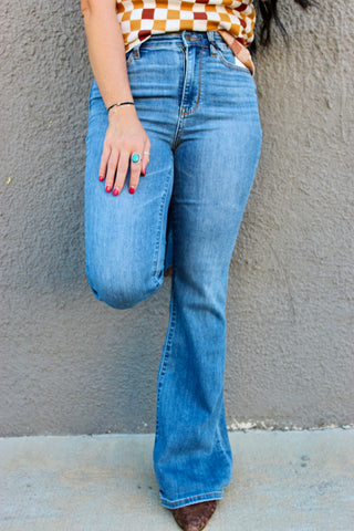 Brock High Rise Flare Jeans-Jeans-Judy Blue-Motis & Co Boutique, Women's Fashion Boutique in Carthage, Missouri